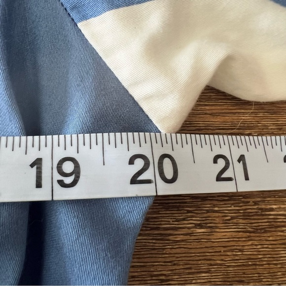 Vintage Lester Square for The Tog Shop blue white panel shirt dress pockets - Picture 15 of 16